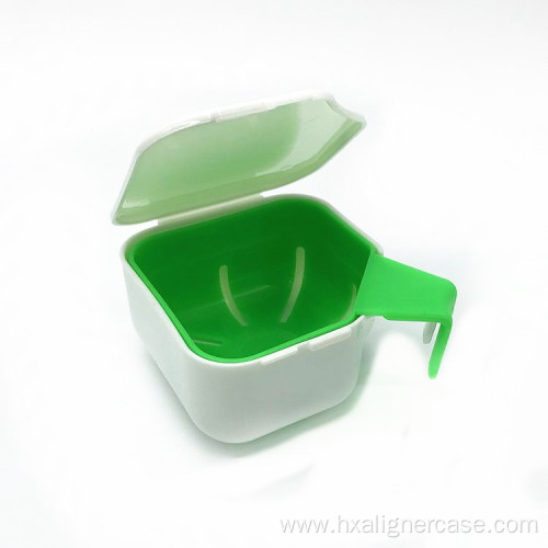 Easy Cleaning Plastic Denture Box with Mess